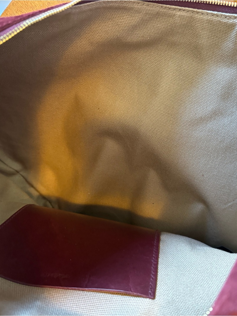 J. Crew Burgundy Suede Crescent Shoulder Bag - Picture 5 of 7